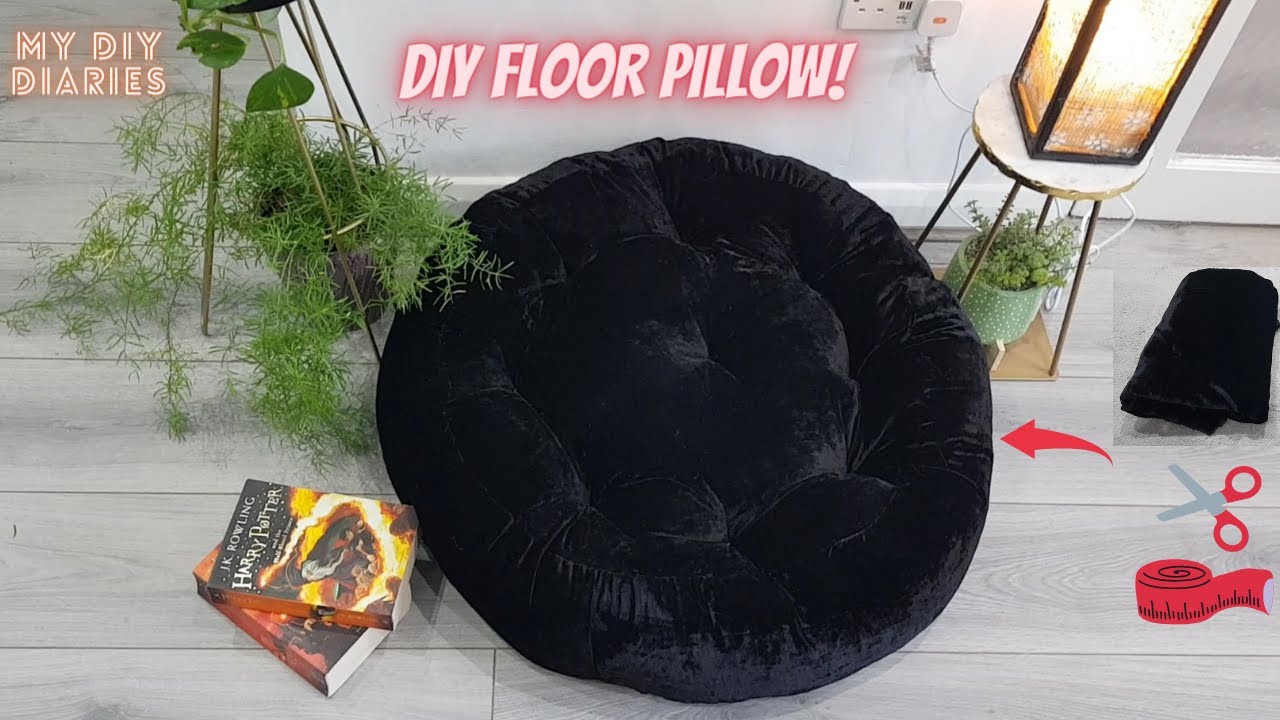 DIY Large FLOOR PILLOW at Home | Cozy Floor Cushion Pouf | My DIY Diaries