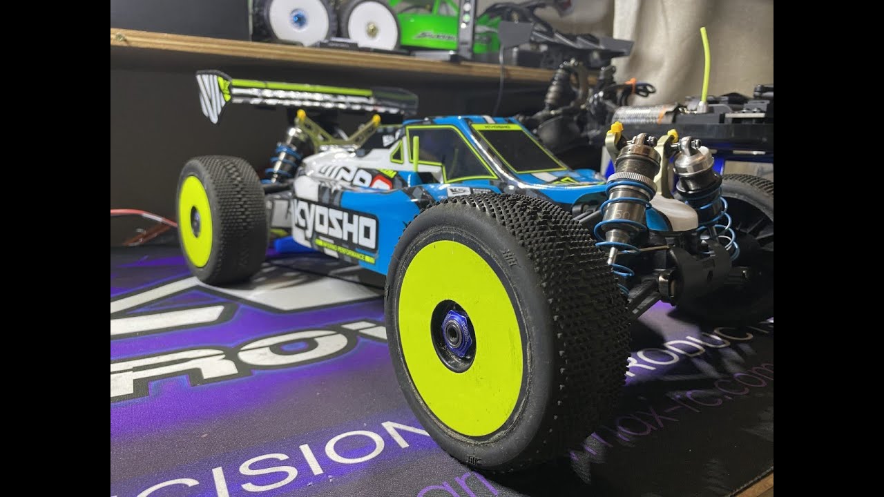 2 ème séance d'essai kyosho mp9 on a changer les réglages vario, 6s pneus speedrun