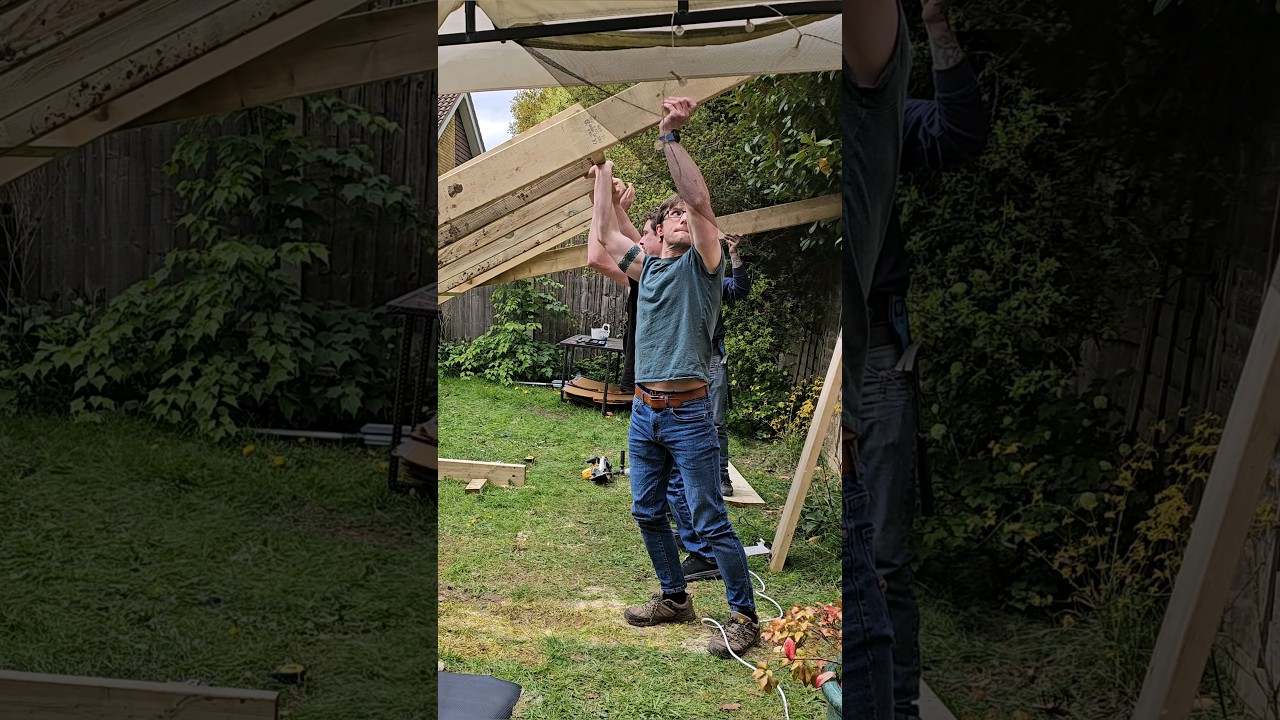 We built a climbing wall in a day #bouldering #climbing #project #homeworkout #fitness
