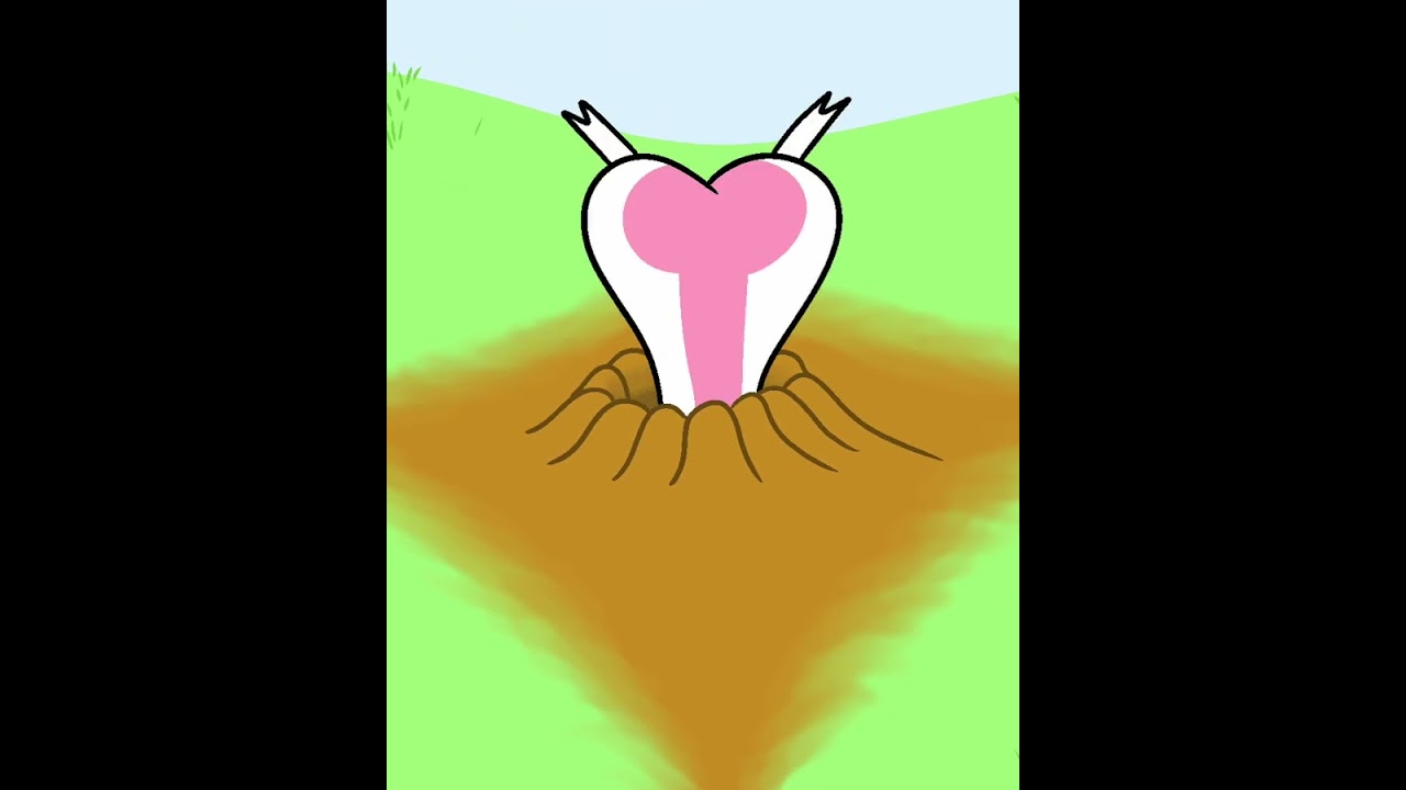 Easter Bunny stuck in chocolate hole