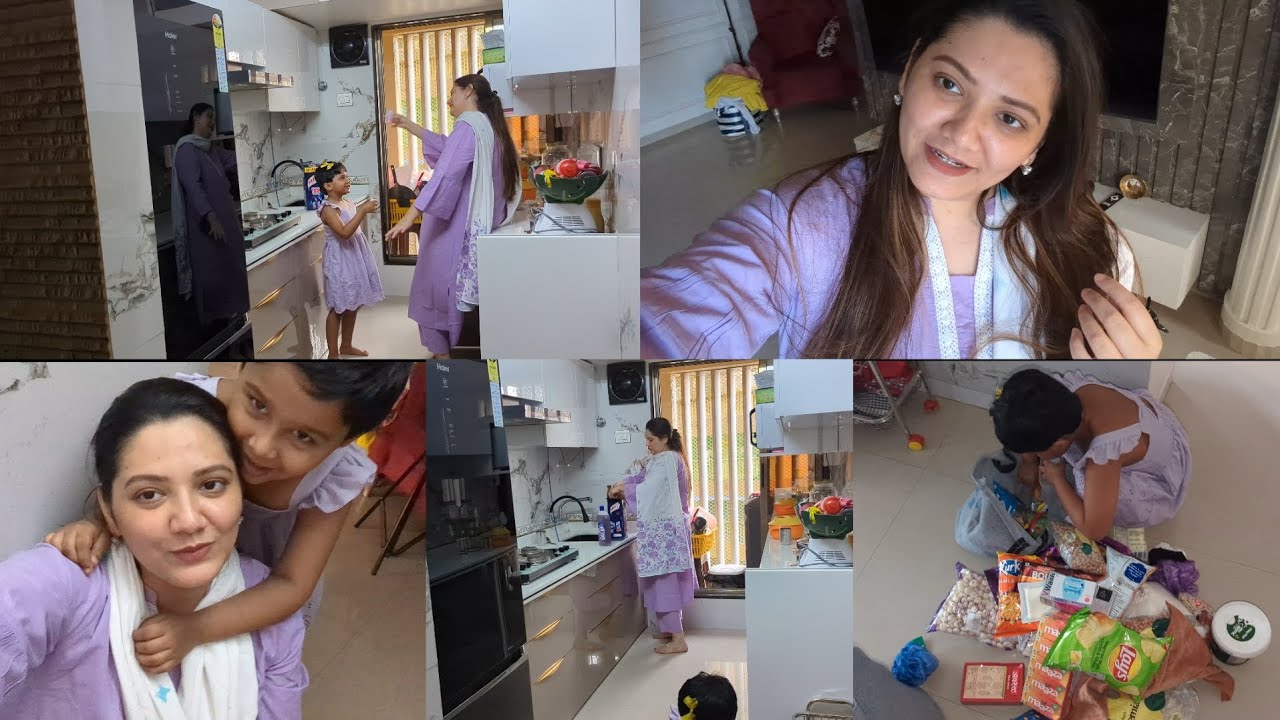Maa aur beti ne Milkar Rakhe ghar ka saman🥰 monthly grocery shopping 🛒🛍️