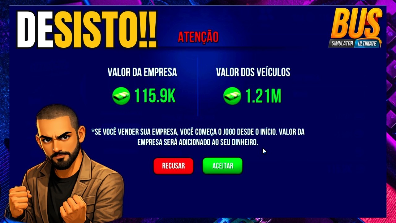 O que acontece ao vender a empresa no Bus Simulator Ultimate?