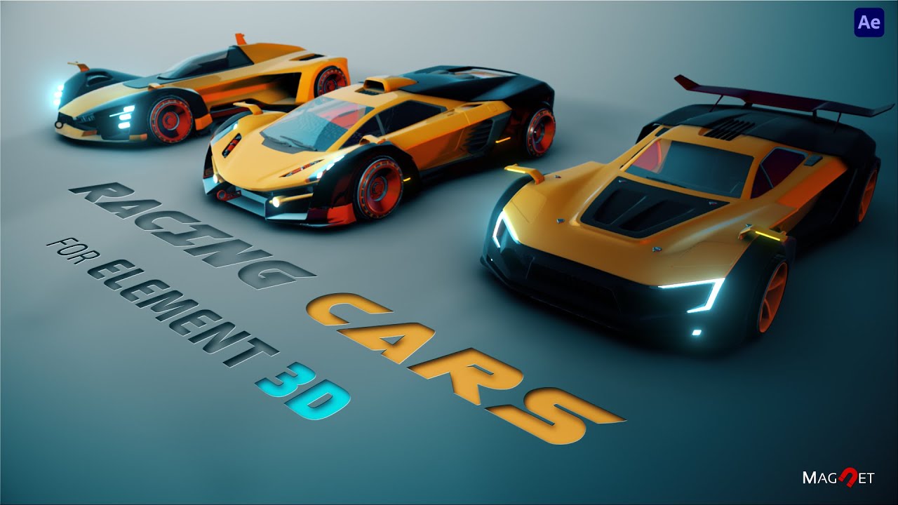 Как создать анимацию гоночного автомобиля в Element 3D V2.2.3 II. Урок II. After Effects.