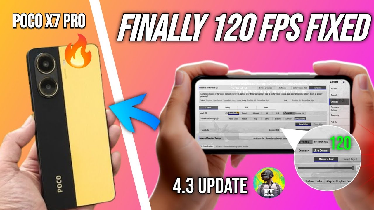 Finally 120 FPS Fixed in Poco X7 Pro! BGMI 4.3 Update Gameplay & Review