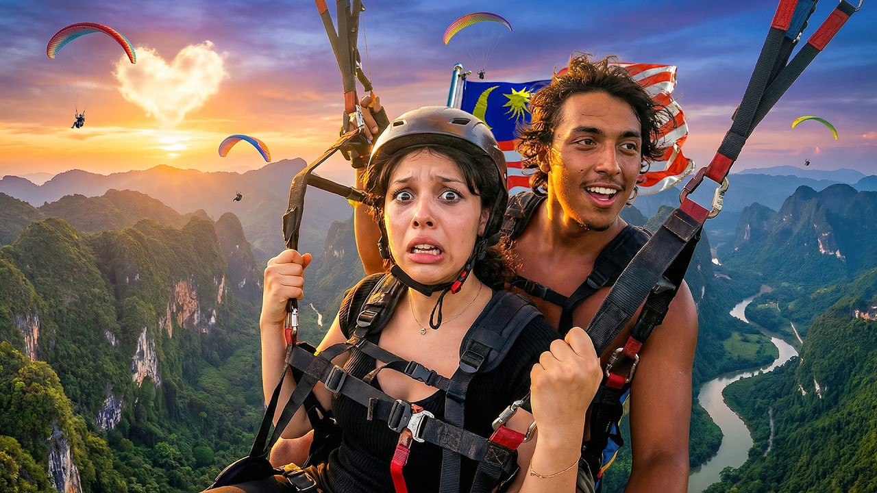 Notre PREMIÈRE FOIS en parapente en Malaisie (elle est au courant de RIEN) 🇲🇾