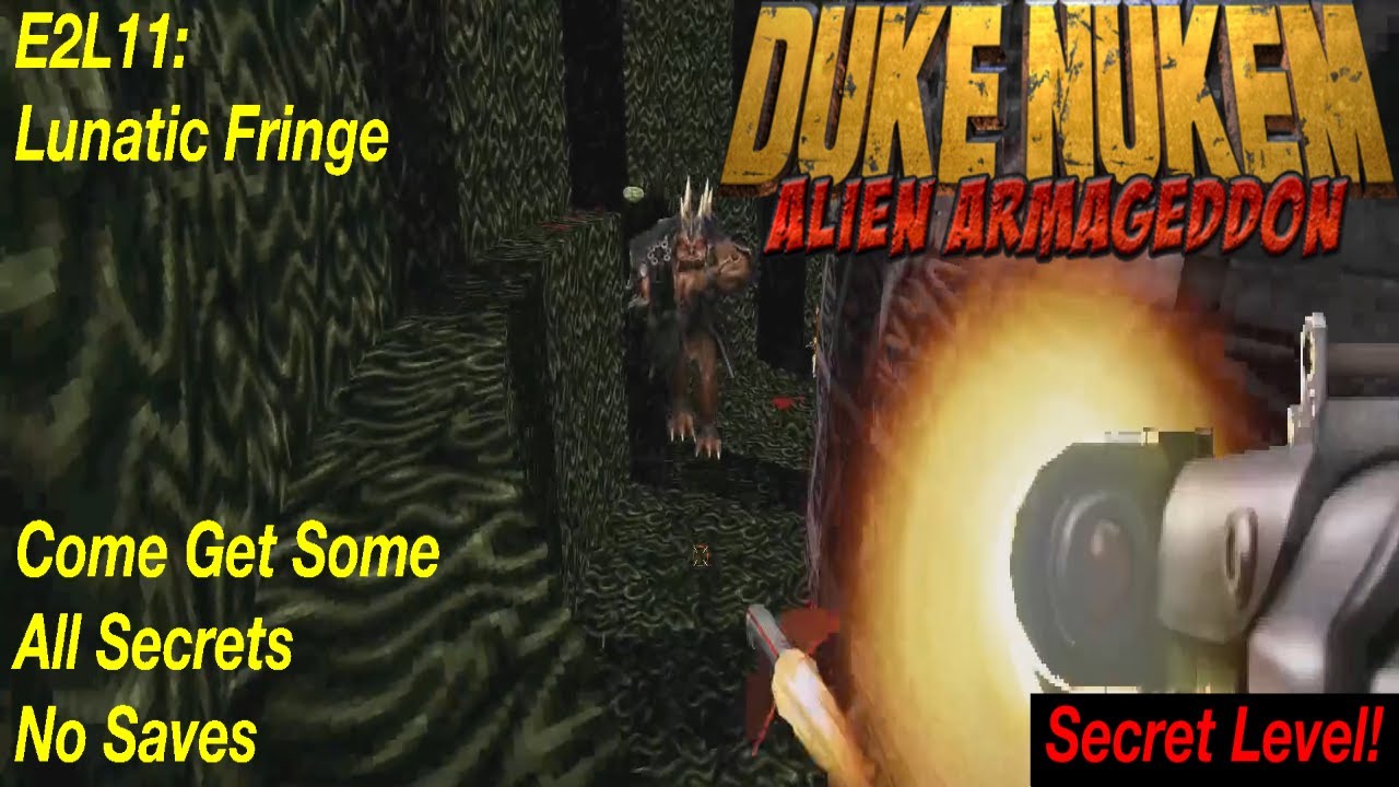 Duke Nukem: Alien Armageddon | Come Get Some, 100% | E2L11: Lunatic Fringe (Secret Level)