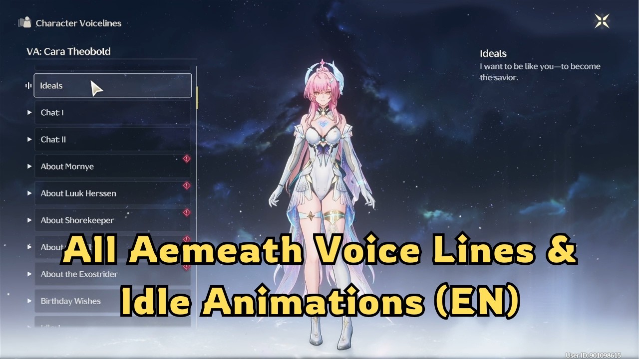 All Aemeath Voice Lines & Idles (EN)