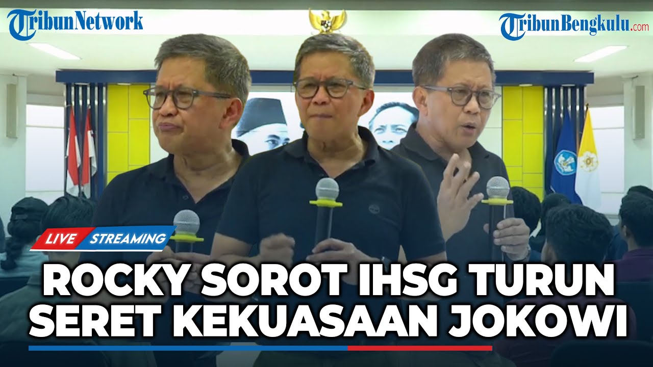 🔴 LIVE : IHSG Turun dan Hutan Rusak, Rocky Gerung Sebut Akumulasi Kebijakan 10 Tahun Era Jokowi Lalu