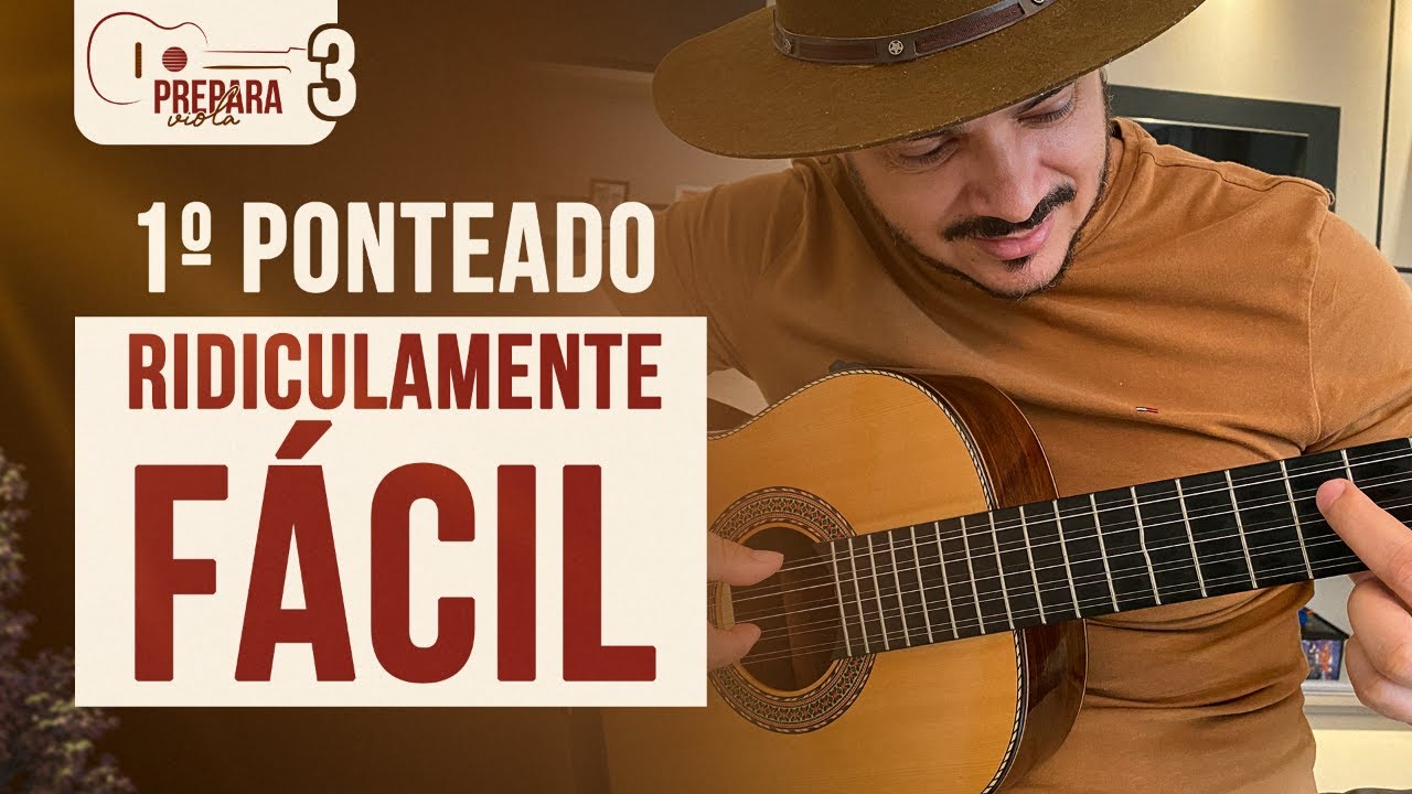 AULA DE PONTEADO na VIOLA CAIPIRA【Ridiculamente FÁCIL】【PRIMEIRA AULA】Fred Maciel - Método EPD