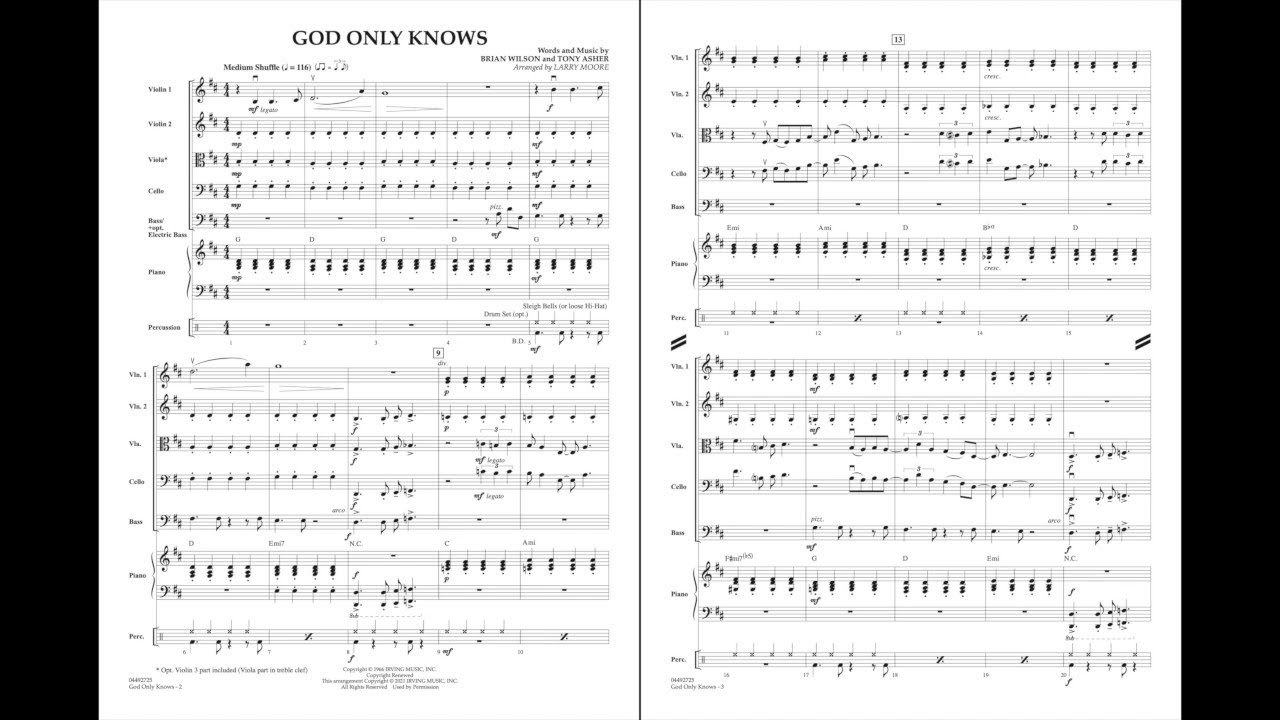 God Only Knows arranged by Larry Moore
