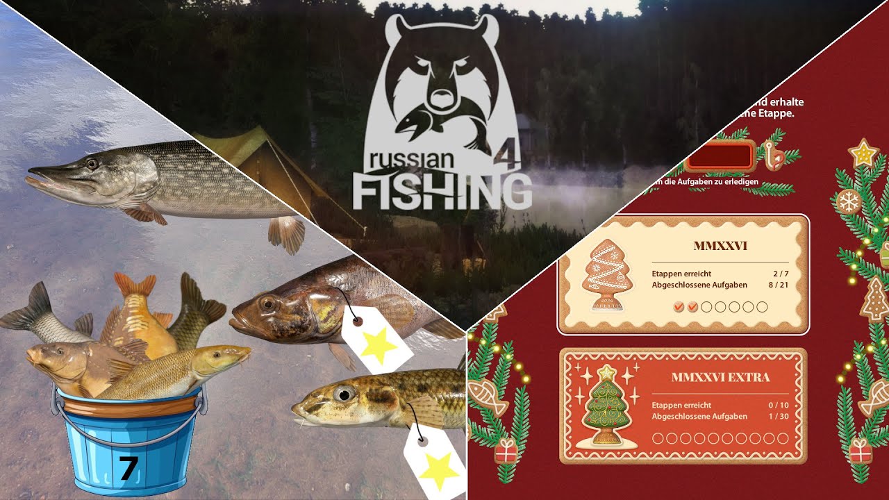 Stufe 7 Non-Premium - Neujahrs Herausforderungen | Russian Fishing 4