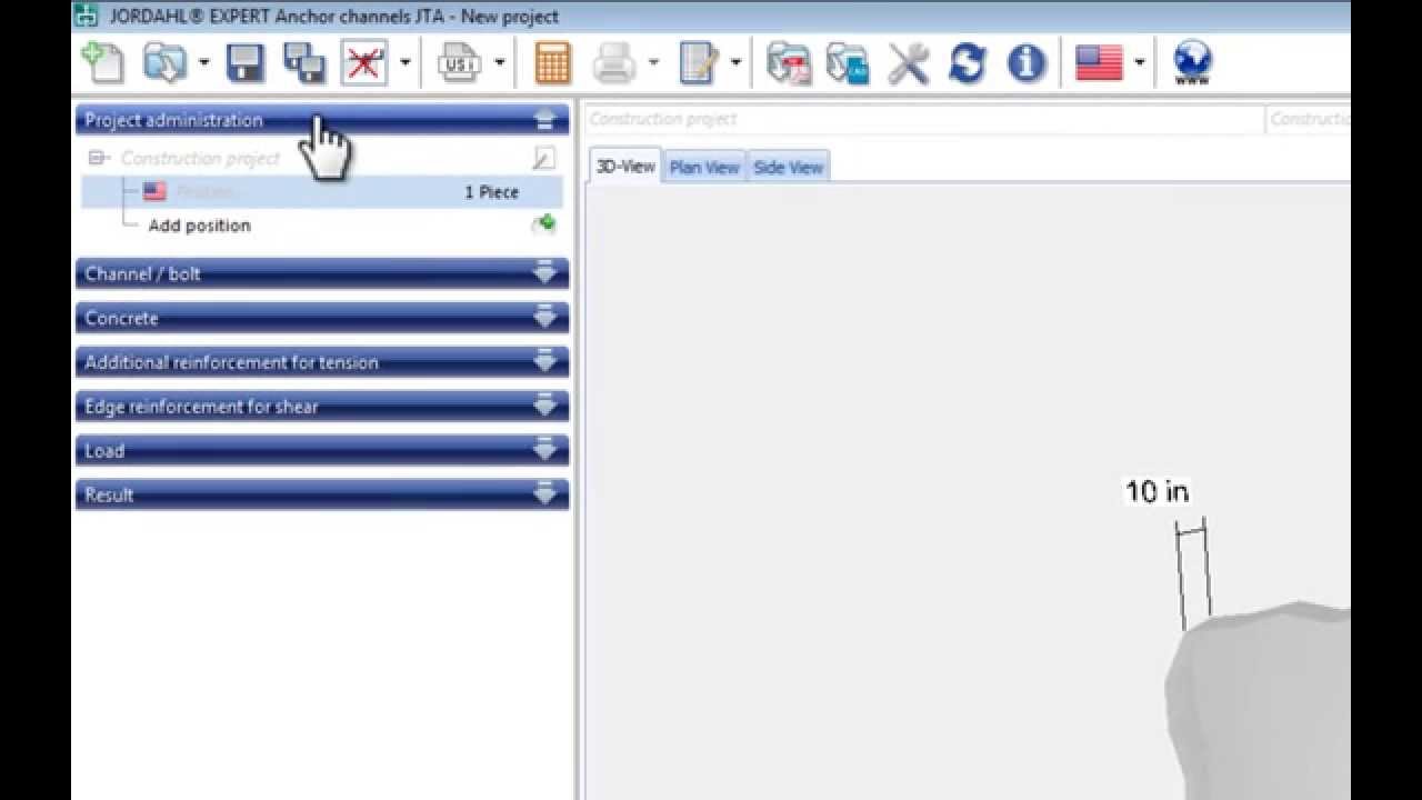 JORDAHL® EXPERT - Tutorial 2/7 - Additional Reinforcement for Tension