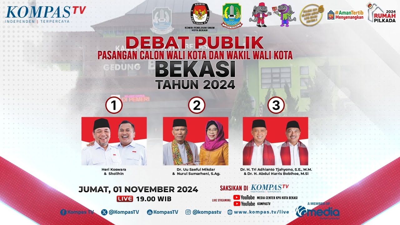 Debat Publik Calon Wali Kota dan Wakil Wali Kota Bekasi 2024