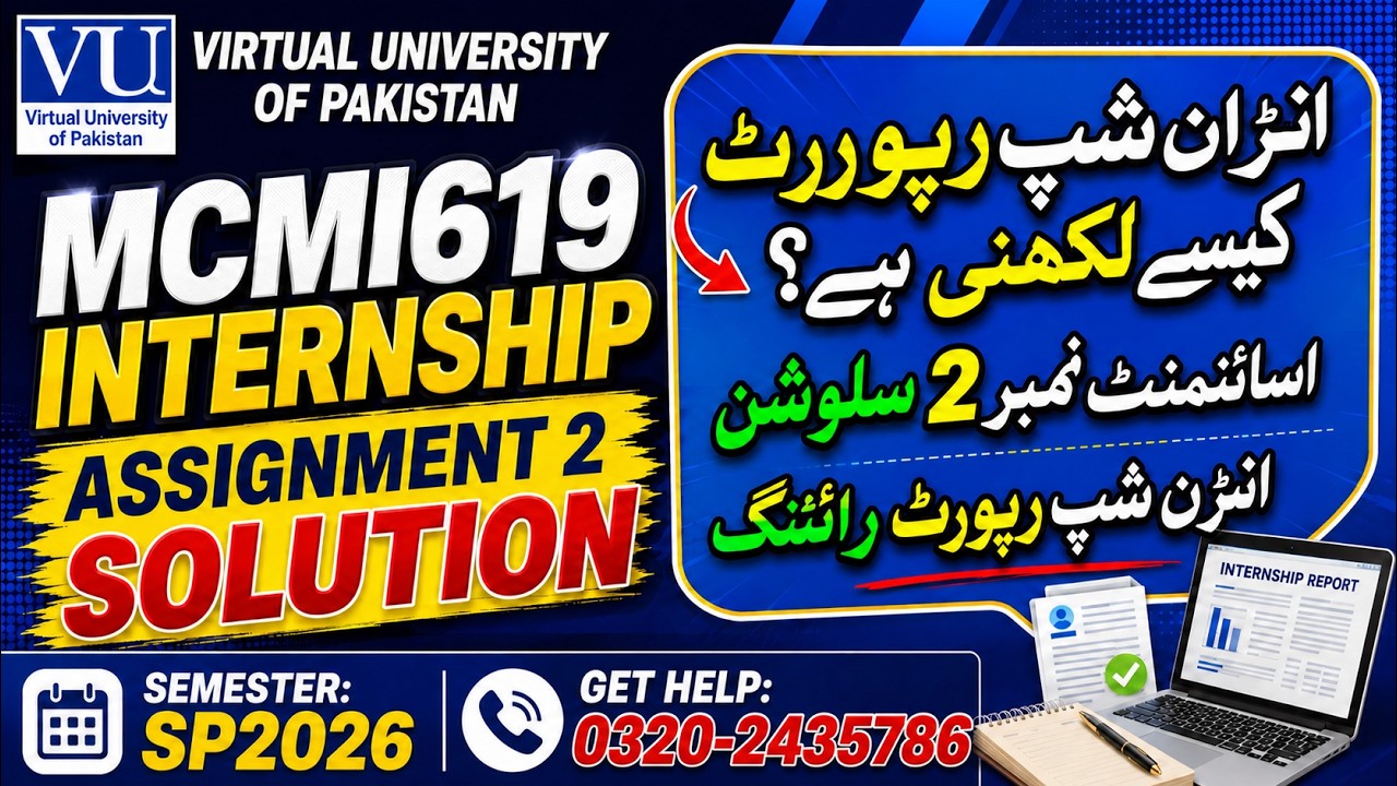 MCMi619 Assignment 2 Solution 2026 || mcmi 619 internhsip report #mcmi619 #internship