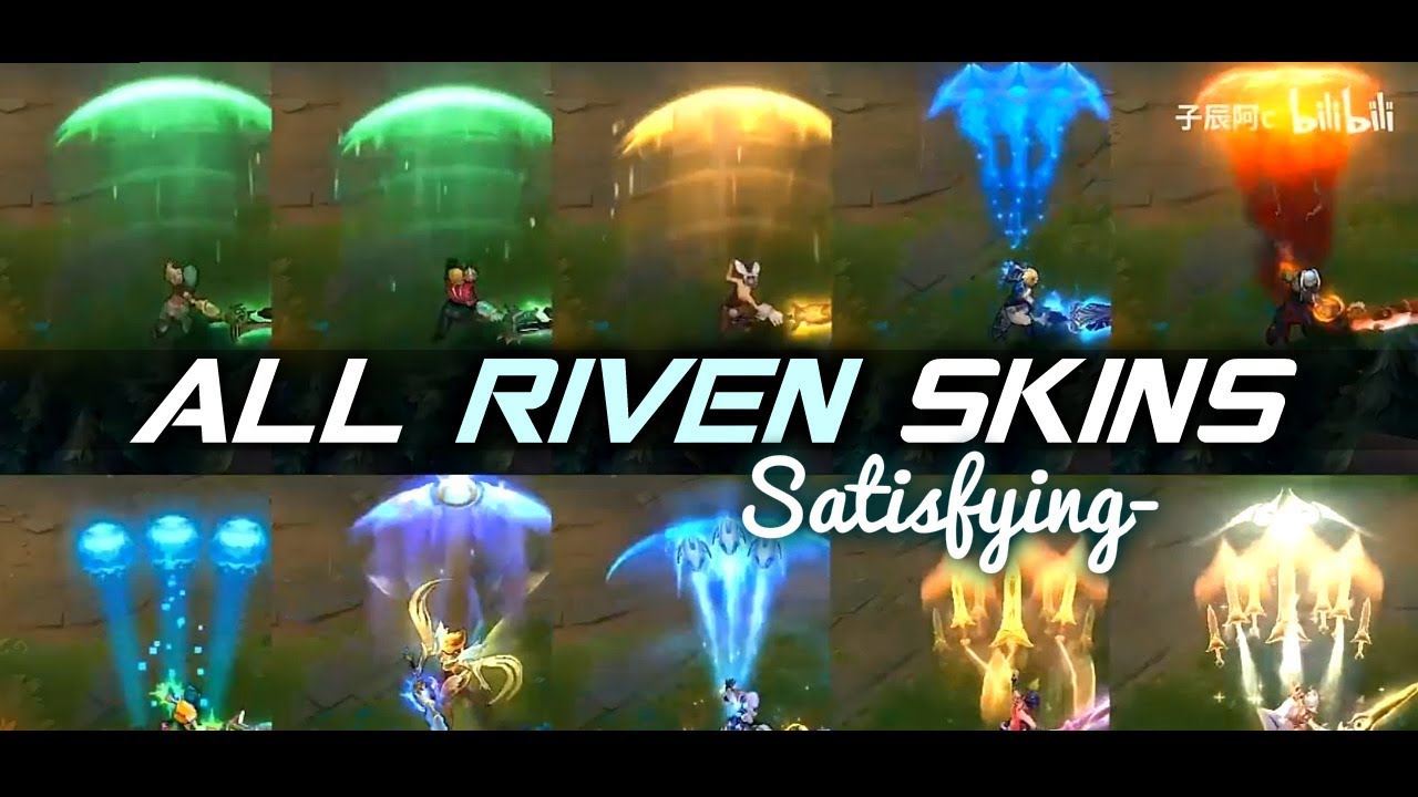 ALL RIVEN SKINS &bull;Satisfying&bull; [SKINS PREVIEW] | Skin Comparison 2020