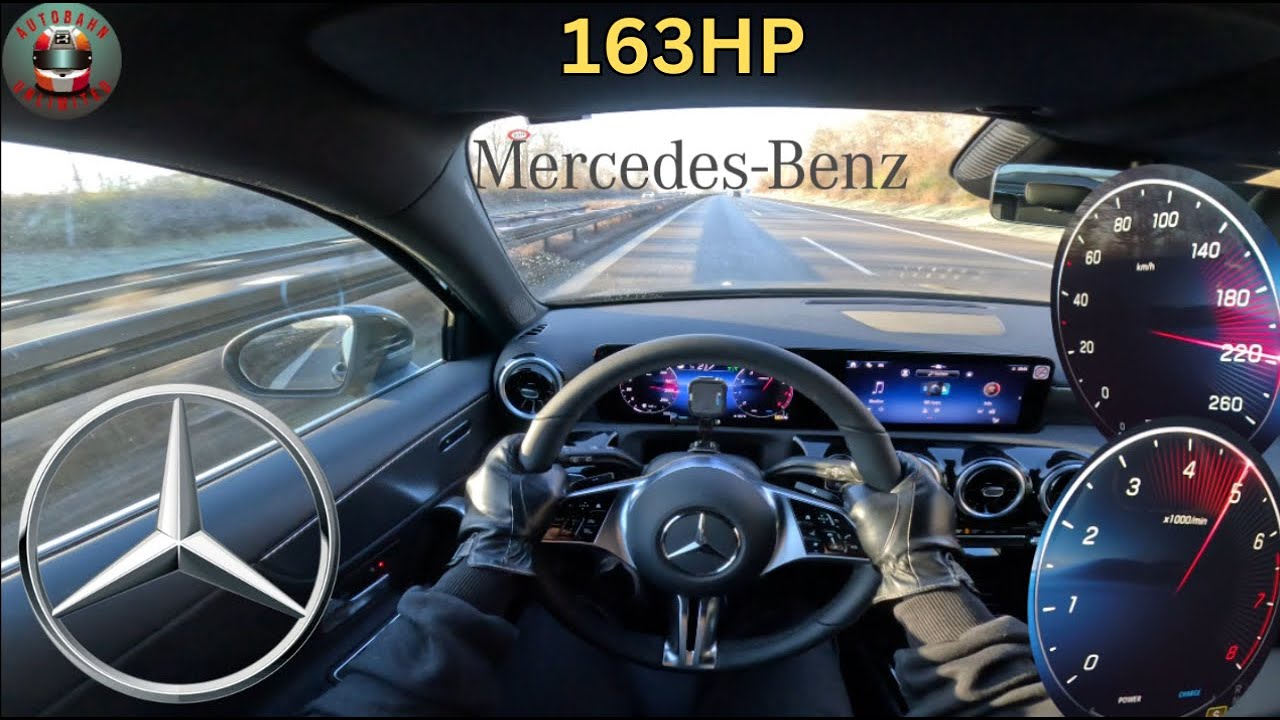 Mercedes-Benz A200 || 163HP || TOP SPEED on german Autobahn
