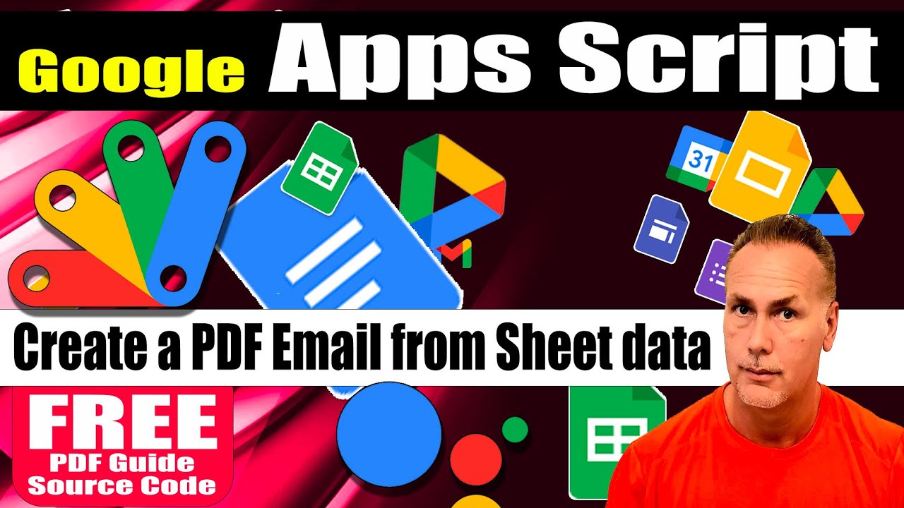 How to Create a PDF and Email from Sheet data using Google Apps Script code lesson