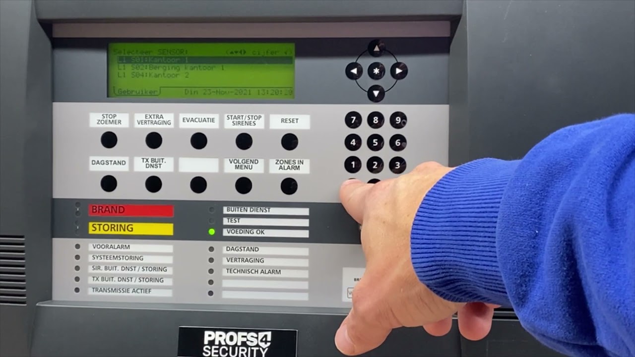 NF3000 - Melder buiten dienst stellen (Profs4Security)