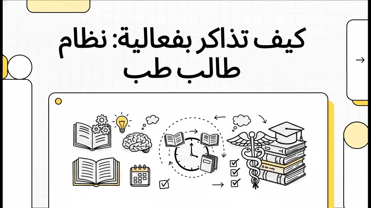 كيف تذاكر بفعالية  نظام طالب طب