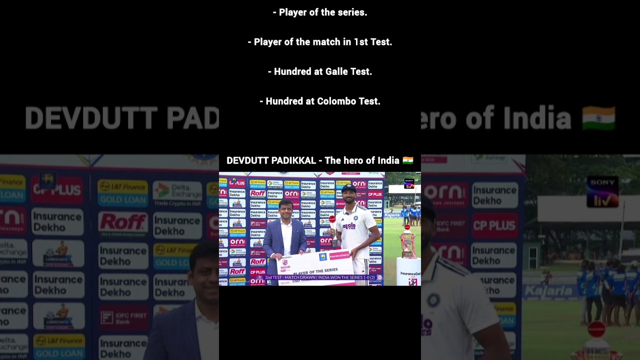 DEVDUTT PADIKKAL - The hero of India 🇮🇳 #shorts