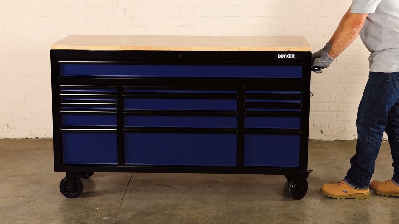 BUNKER&reg; 15 Drawer Workbench Roller Tool Cabinet 72