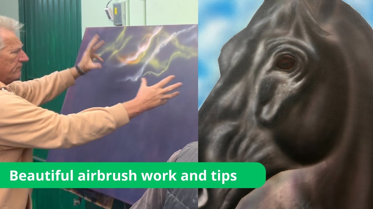 Beautiful airbrush work and why not use tape to mask