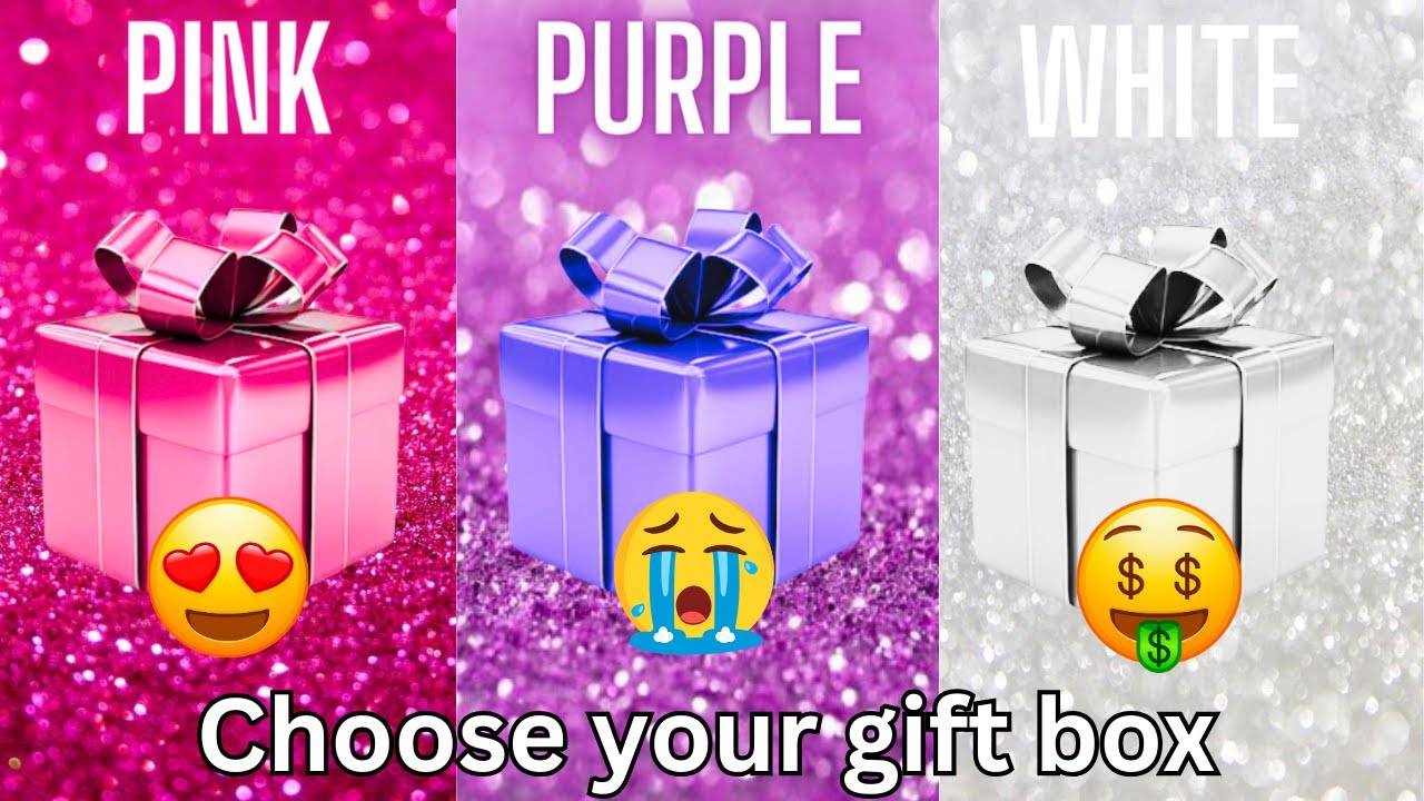 Choose your gift 🎁💝🤮|| 3 gift box challenge Pink, Purple &  White #giftboxchallenge #chooseyourgift