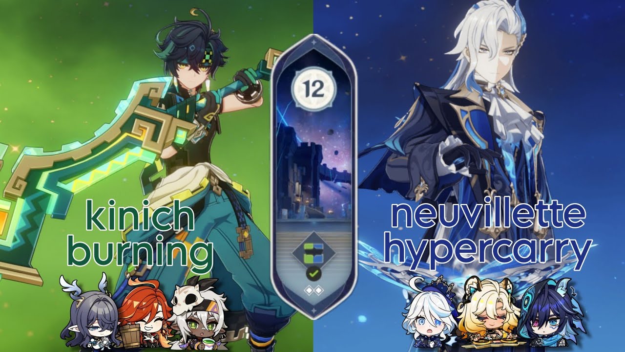[6.1] kinich burning & neuvillette hypercarry | spiral abyss floor 12