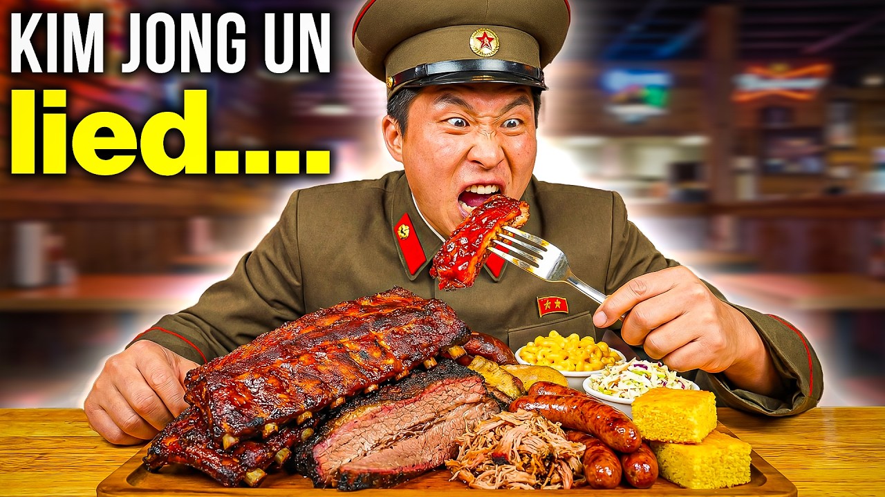 North Korean tries American BBQ for the First Time!