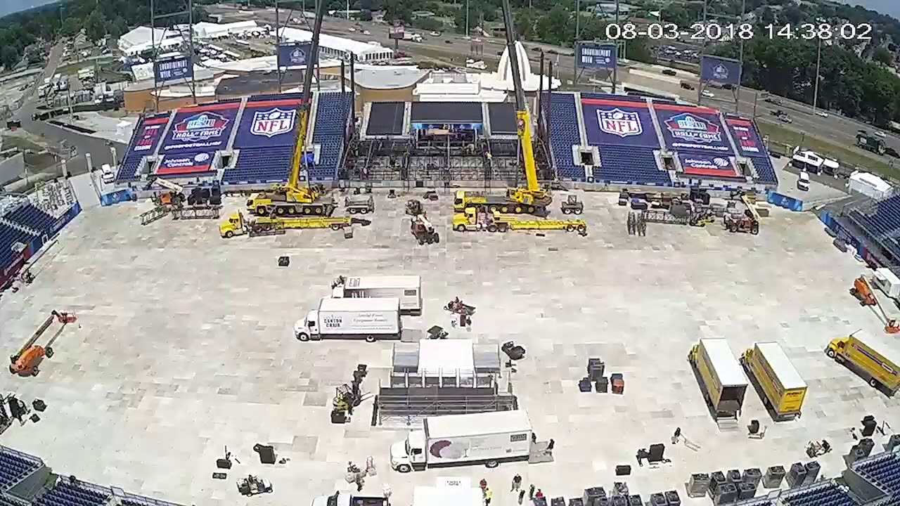 Tom Benson Hall of Fame Stadium time-lapse video