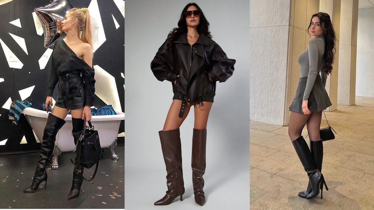 “Echelon Elegance: Luxurious Long-Length Leather Heeled Boots”