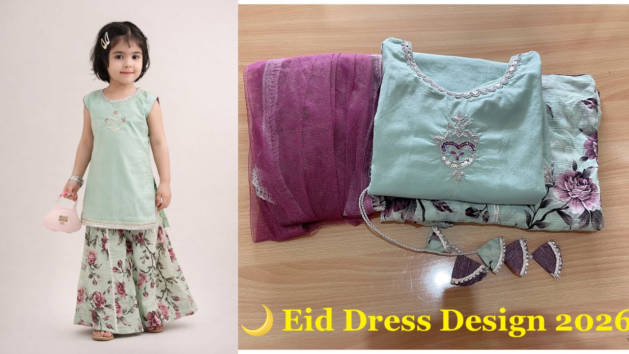 Amazing Eid Dress For Your Little GIRLS✨ Eid Dress Design for Girls 2026 🌙 |Mindful Stitch 