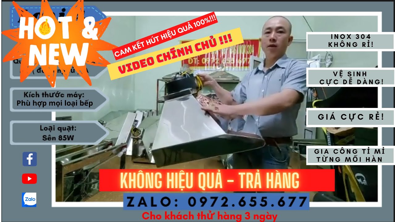 Máy hút mùi nhà bếp Inox 304 Giá chỉ từ #2trđ | Cam kết hút sạch 100% | Bền Rẻ Đẹp | Mọi loại bếp.