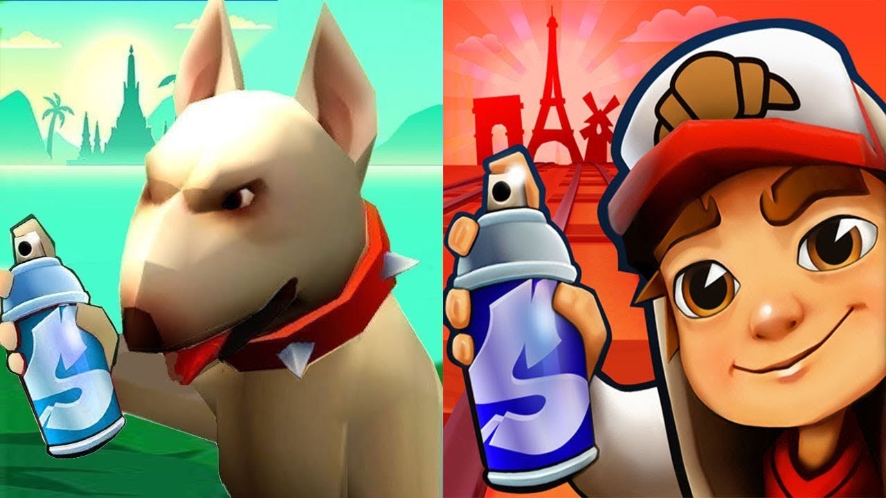 Subway Surfers Paris 2021 Parkour Rin vs DOG Run Gameplay HD