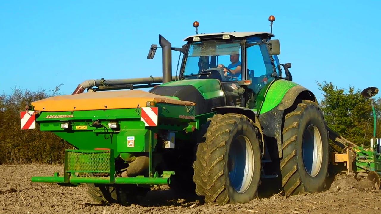 Semis de blé 2017 Deutz-Fahr 630 TTV et combiné Amazone 4m & test mise à jour logiciel montage