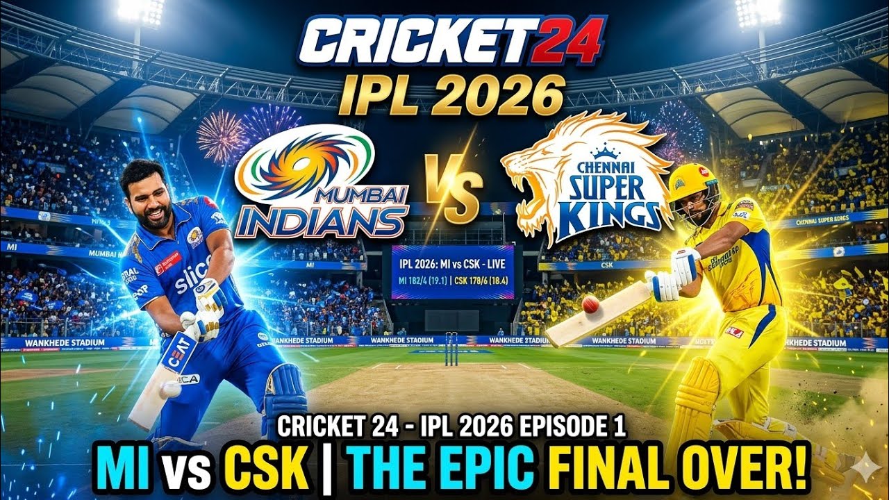 MI vs CSK Practice Match | IPL 2026 Gameplay | Cricket 24 Live 🔴