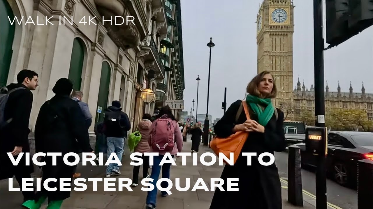 🎥London Walk in November: Victoria Station to Leicester Square Christmas Market 🎄🍁