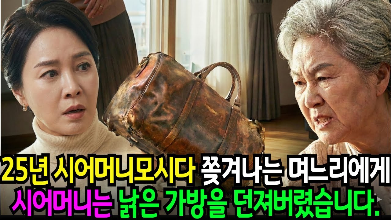 이혼당하고 쫓겨나는 며느리에게 시어머니는 낡은 가방 하나를 던졌습니다