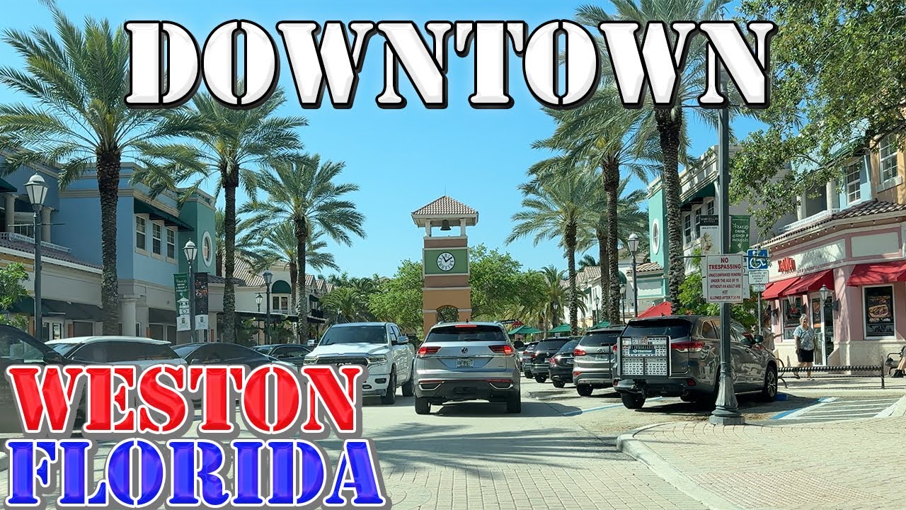 Weston - Florida - 4K Downtown Drive