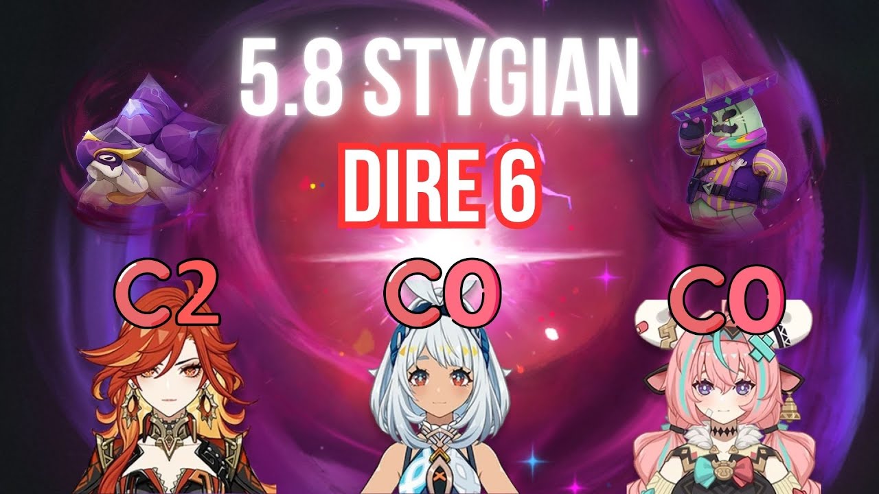 Stygian Onslaught 5.8 - Lv 6 DIRE MODE | Mavuika Mualani Varesa | Genshin Impact【原神】