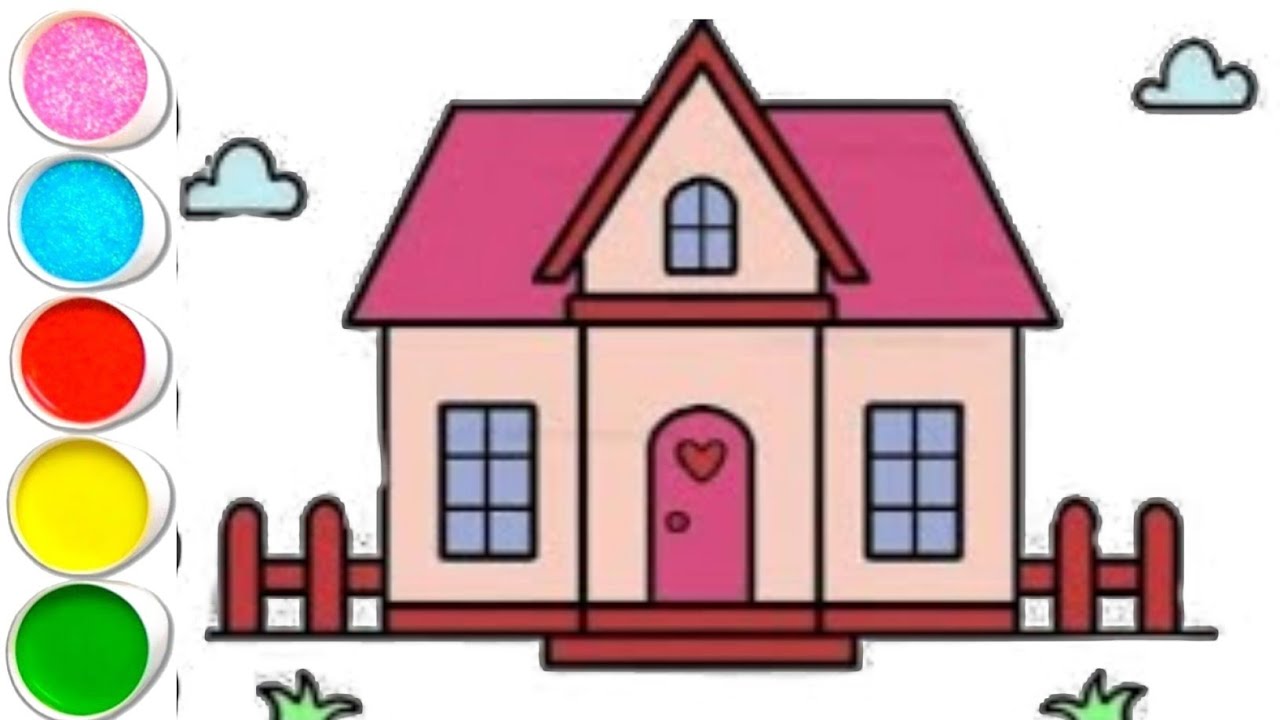 Easy House drawing for kids| house 🏡 drawing for kids step by step