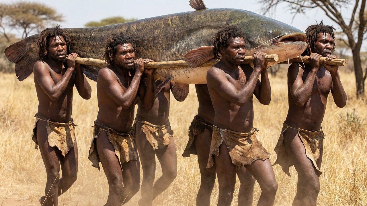 Life Million of Years Ago | Prehistoric People Caught Most Dangerous Giant Catfish
