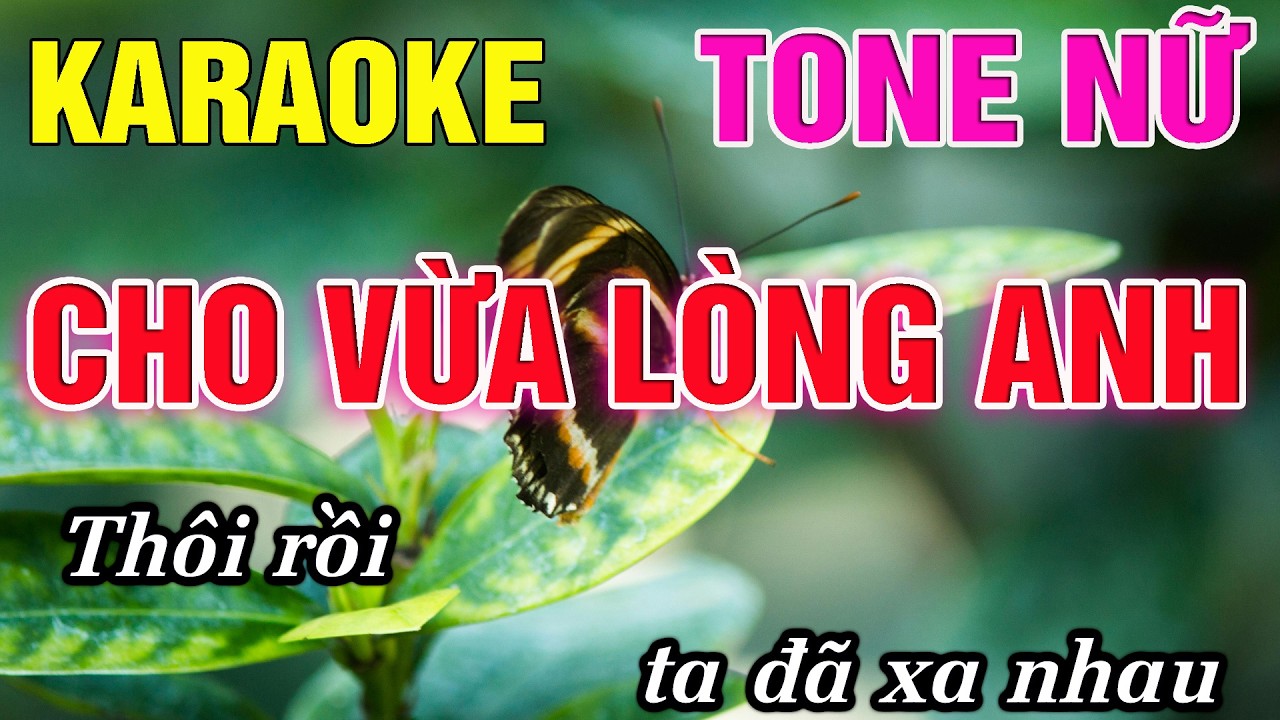 Cho Vừa Lòng Anh Karaoke Tone Nữ (Gm) Karaoke Đức Duy - Beat 2026