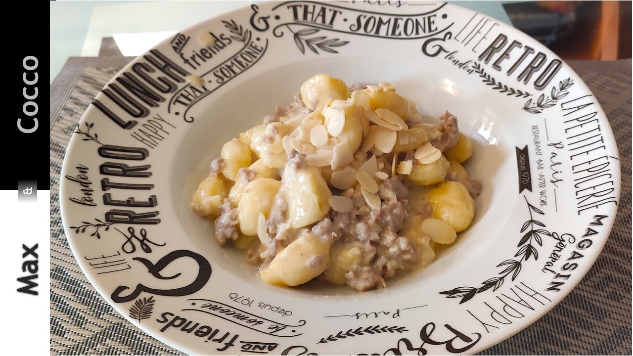 GNOCCHI con CREMA di STRACCHINO e SALSICCIA - SFIZIOSIIIIIIII