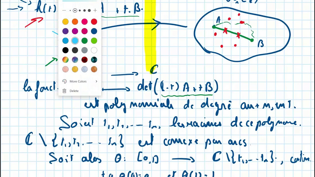 (Topologie) Exercice: GL_n(C) est connexe par arcs, GL_n(R) ne l'est pas