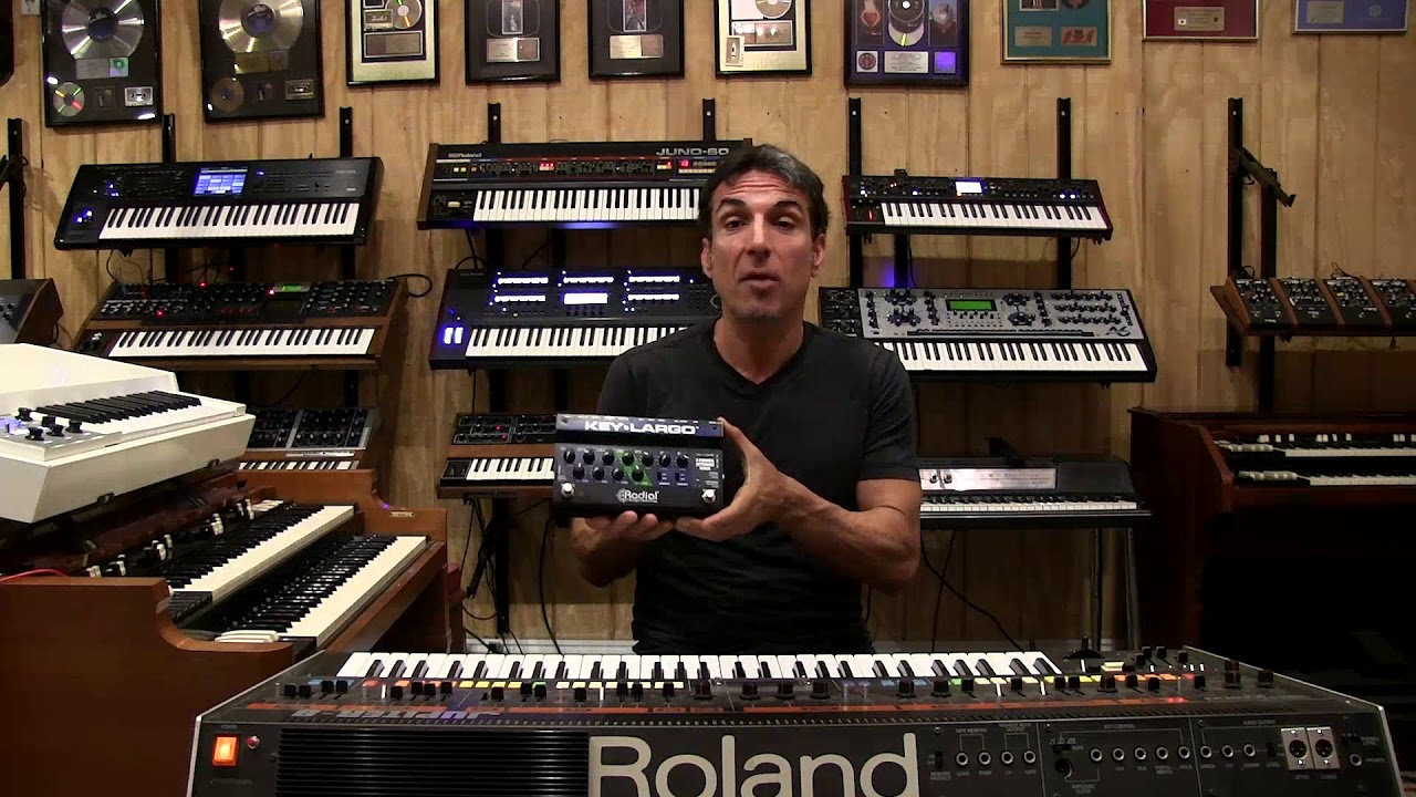 Derek Sherinian tries out the Radial Key Largo