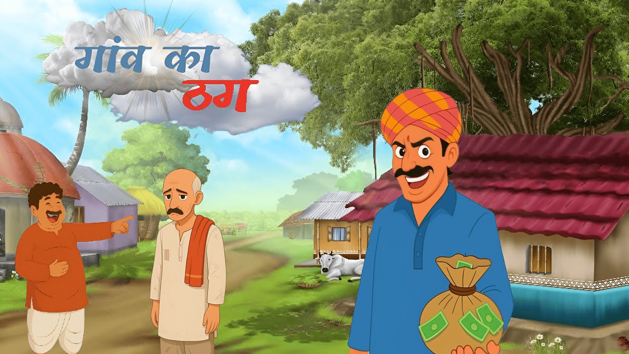 गांव का ठग | एक चालाक आदमी की कहानी | Hindi Moral Story | Cartoon Kahaniya