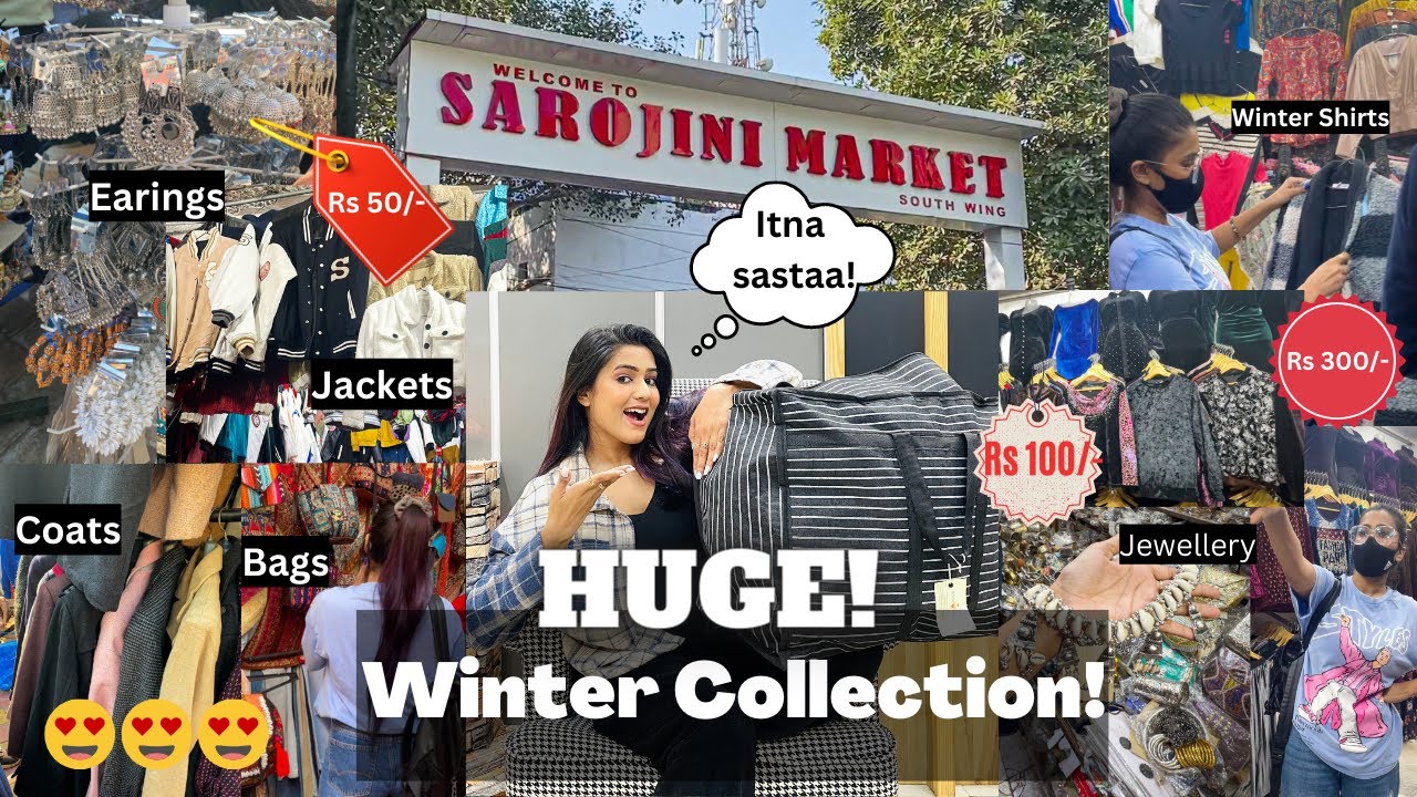 * HUGE * SAROJINI NAGAR winter collection haul || Tryon | Review | SASTA AUR ACHA stuff🤩| gimaashi