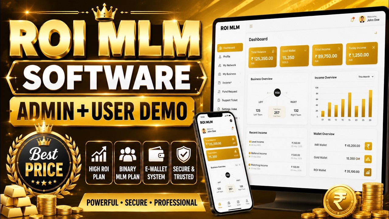 ROI MLM Software Demo | Best Investment MLM Software 2026