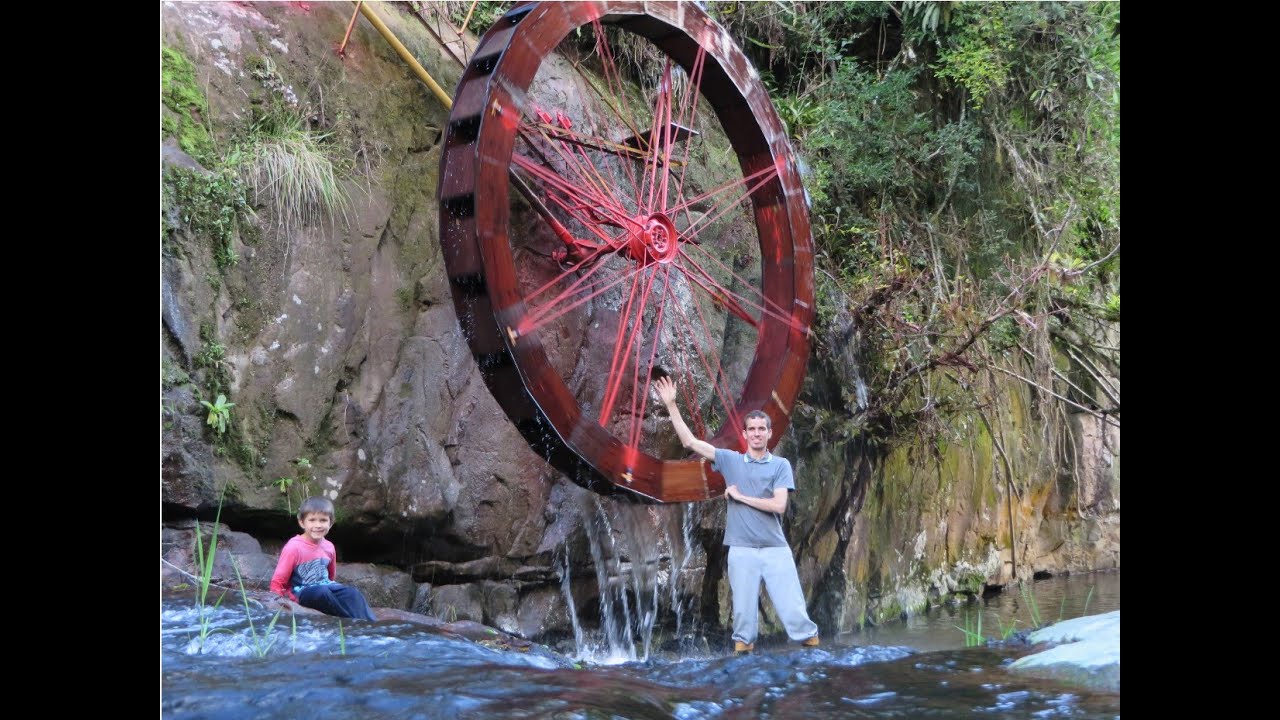 Roda D água de 4 metros, para gerar energia, Part 2/3